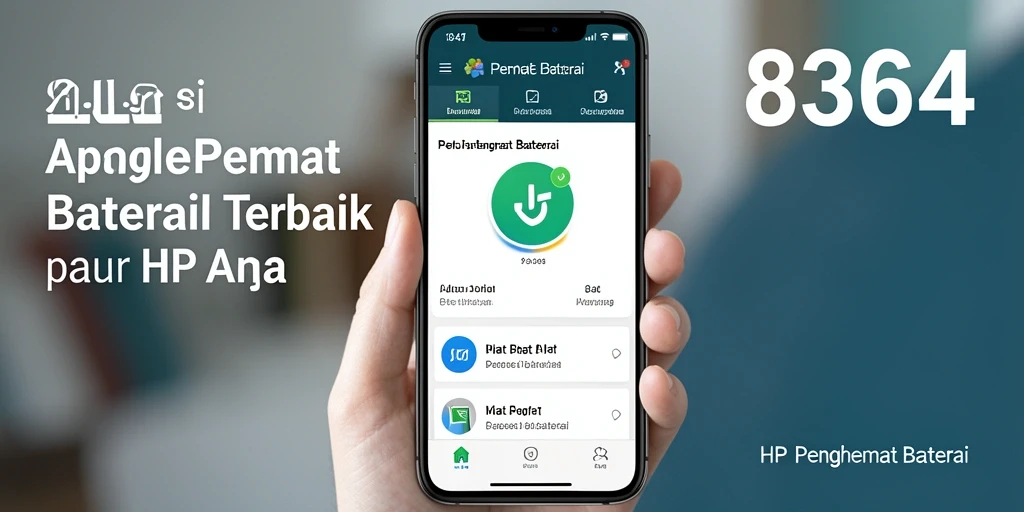 Tampilan antarmuka aplikasi 8364 yang intuitif untuk menghemat baterai.