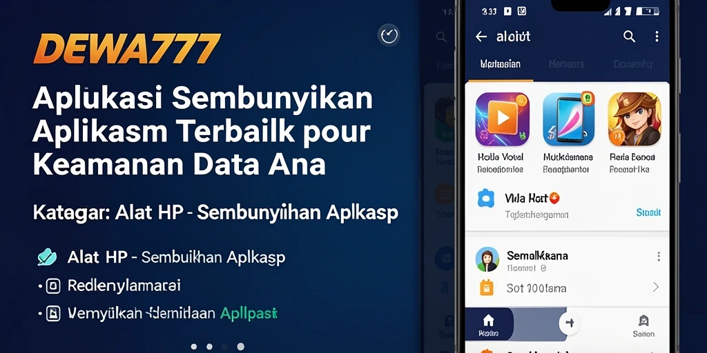 Antarmuka DEWA777 yang intuitif untuk menyembunyikan aplikasi.