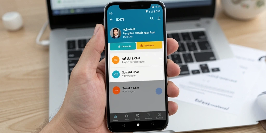 Antarmuka aplikasi ID678 yang mudah digunakan untuk VoIP Panggilan.