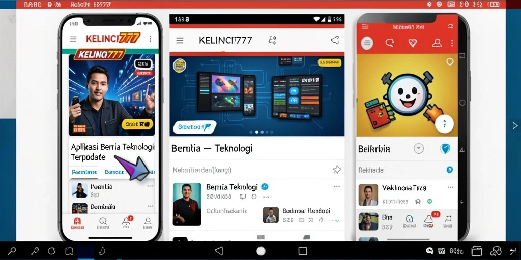 Tampilan antarmuka aplikasi KELINCI777 yang modern dan informatif.