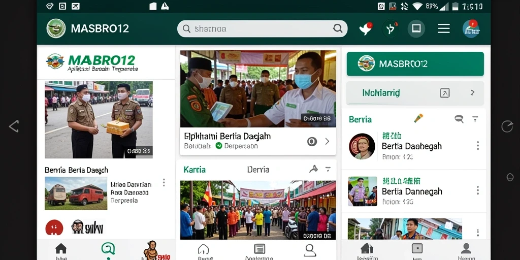 Tampilan antarmuka aplikasi MASBRO12 yang informatif dan menarik.