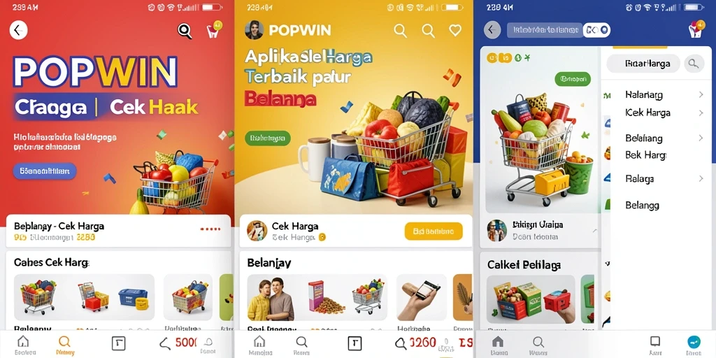 Screenshot POPWIN menampilkan antarmuka sederhana untuk Cek Harga.