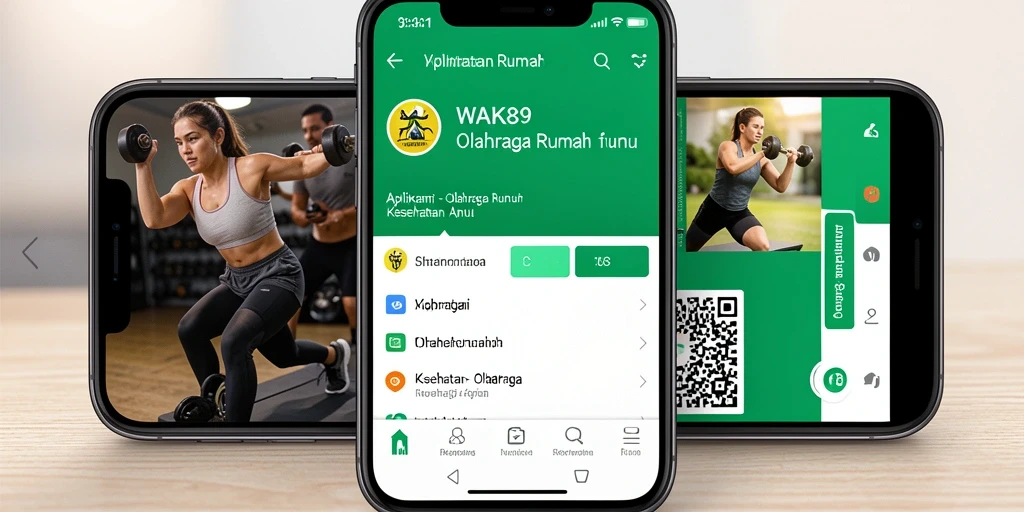Antarmuka pengguna WAK89 yang sederhana dan intuitif untuk Olahraga Rumah.