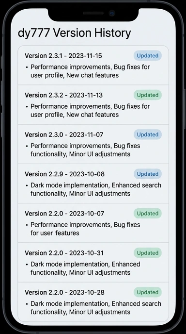 Riwayat Versi dy777 untuk Pengguna Android Indonesia